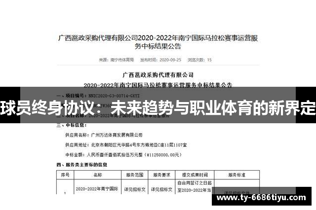 球员终身协议：未来趋势与职业体育的新界定